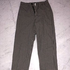 Cream and black gingham brandy Melville pants
